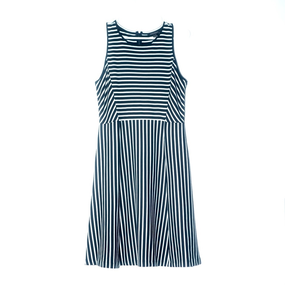 Black and White Classic A-Line Dress - Size 8